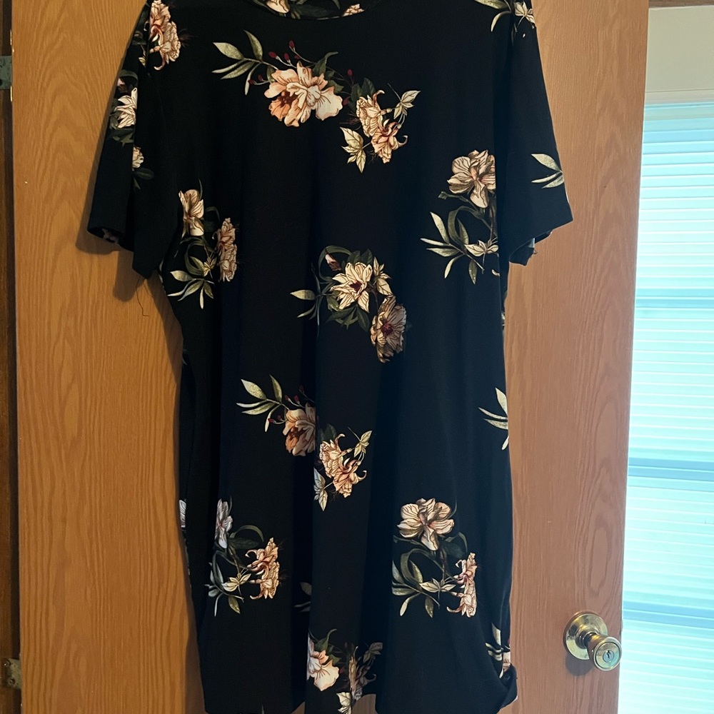 Floral Black Dress
